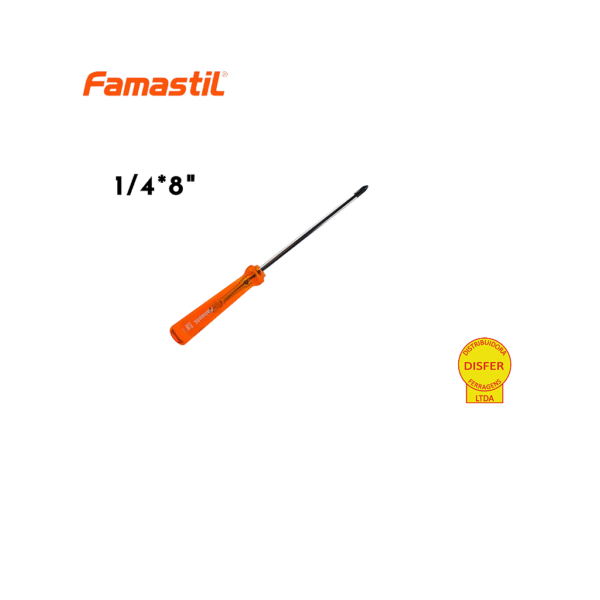 Chave Philips Cromo Vanádio Imantada 1/4x8" - 6x200mm - Famastil