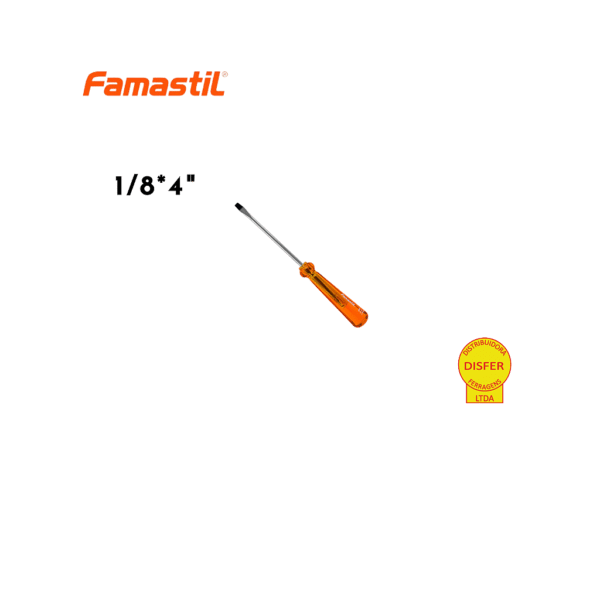 Chave de Fenda Cromo Vanádio Imantada 1/8x4" - 3x100mm - Famastil