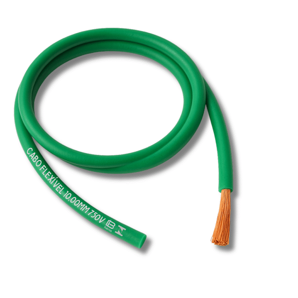 Cabo Flexível 10,00mm Verde (Cada Metro) - Ibérica
