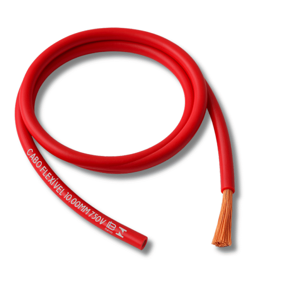 Cabo Flexível 10,00mm Vermelho (Cada Metro) - Ibérica