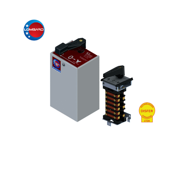 Chave Elétrica Lombard Trifásica Estrela Triângulo Modelo 15 220/380V 7,5/12,5HP 20A