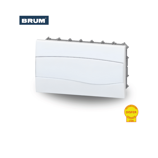 Caixa de Distribuição Centrinho de Embutir para 18 Módulos DIN PVC BR18 - Brum