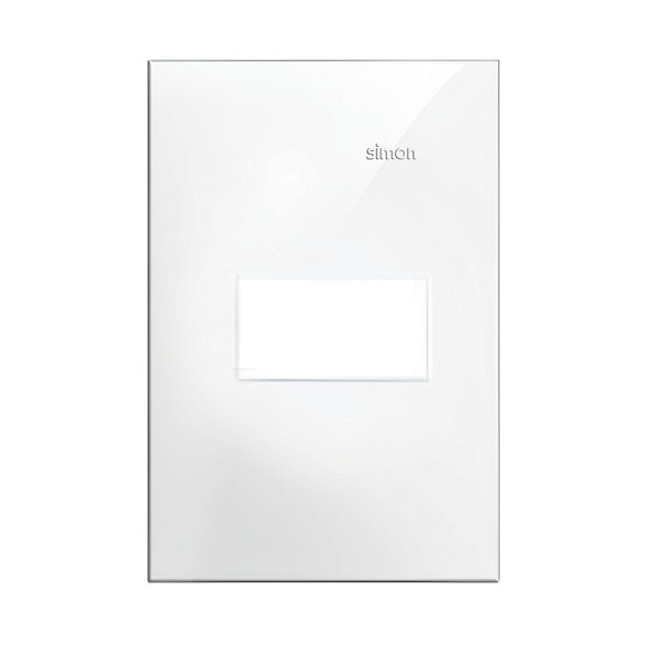 Placa 4x2 1 Posto Horizontal Branca com Suporte - Linha Simon 30/35