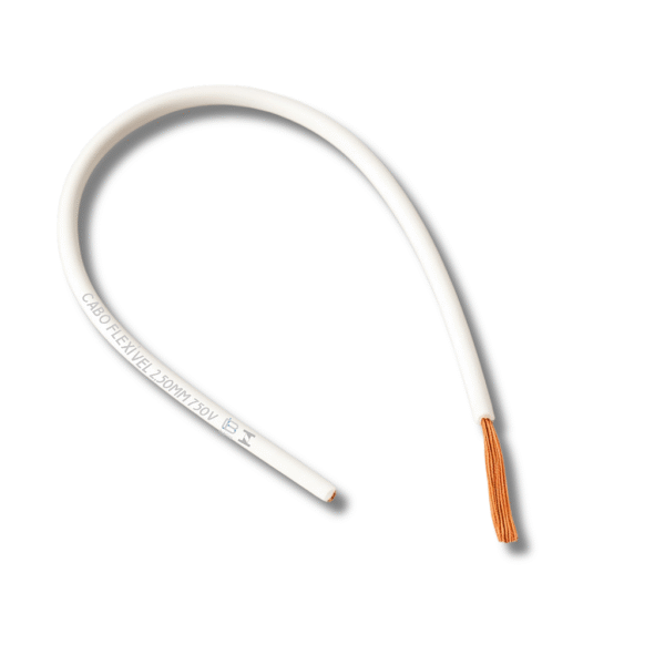 Cabo Flexível 2,50mm Branco (Cada Metro) - Ibérica