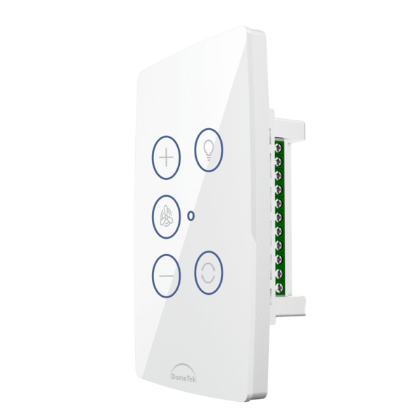Interruptor Inteligente para Ventilador de Teto Wifi 4x2 Branco - Dometek