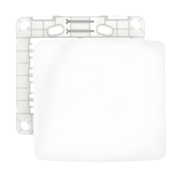 Placa Cega 4x4 + Suporte Linha B3 Branca - Margirius