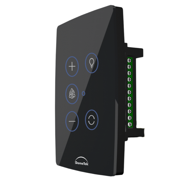 Interruptor Inteligente para Ventilador de Teto Wifi 4x2 Preto - Dometek