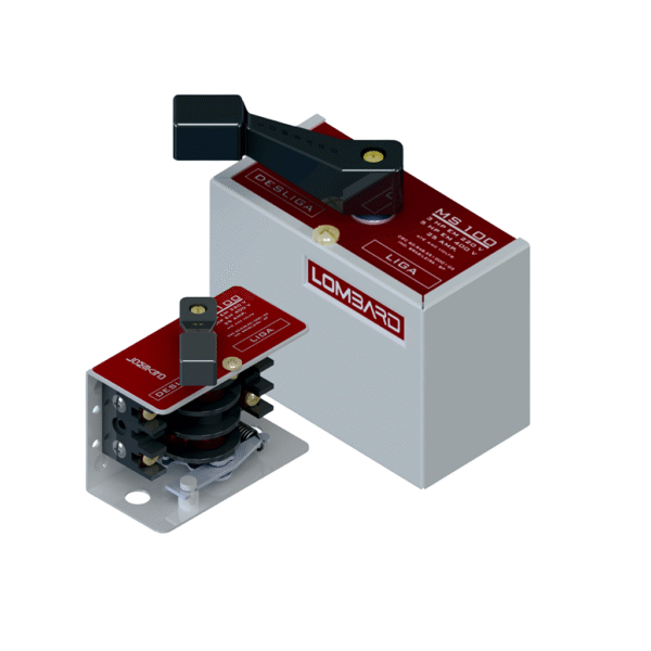 Chave Elétrica Lombard Monofásica Simples Modelo 100 220/440V 3/5HP 25A