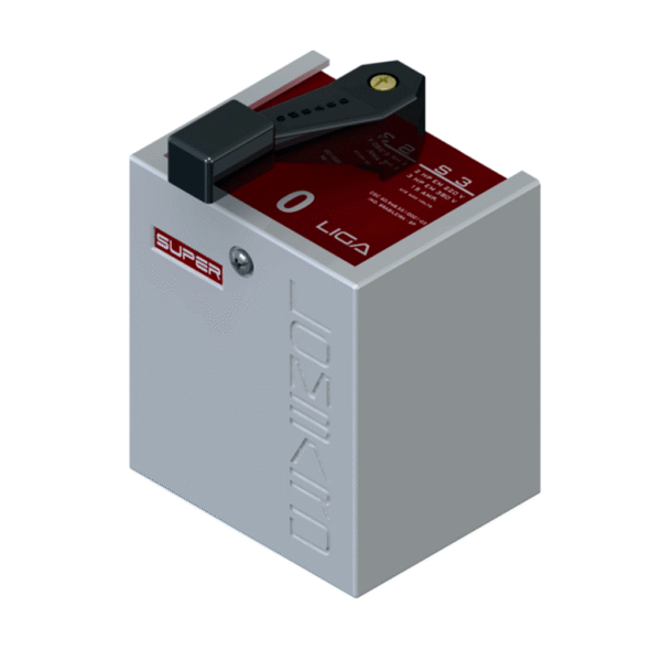 Chave Elétrica Lombard Trifásica Simples Modelo 3 220/380V 2/3HP 15A