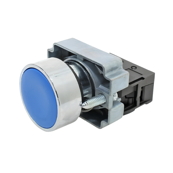 Botão Pulsante Metálico Azul 1NA - Lukma BA61
