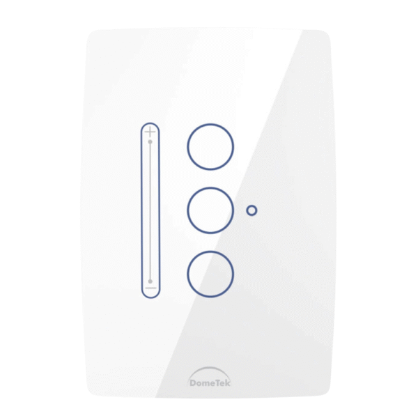Interruptor Inteligente Dimmer 3 PADs para Fita LED Slide Touch Wifi 4x2 Branco - Dometek