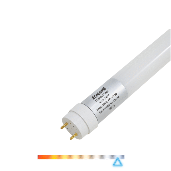Lâmpada Tubular LED T8 9W 6500K 900lm G13 Bivolt – Ecolume