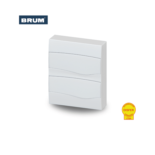 Caixa de Distribuição Centrinho de Sobrepor para 24 Módulos DIN PVC BR24 - Brum