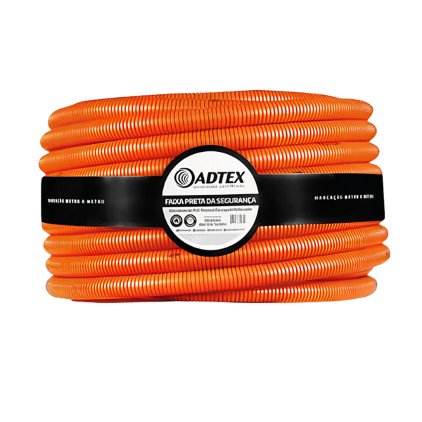 Conduíte Flexível PVC Reforçado Laranja C 1" com 25m – Adtex
