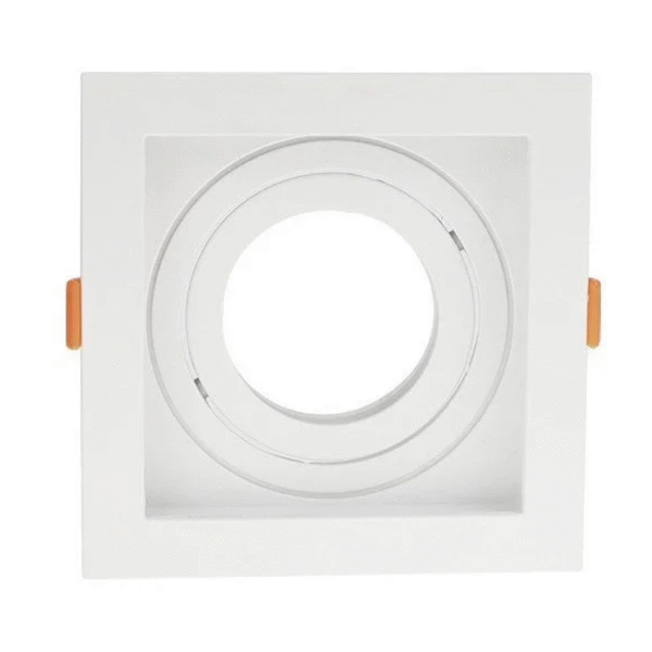 Spot de Embutir Quadrado Face Recuada Direcionável PAR20 E27 – Opus