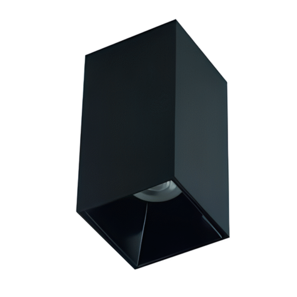 Luminária High End GU10 Quadrada Preta - Bronzearte