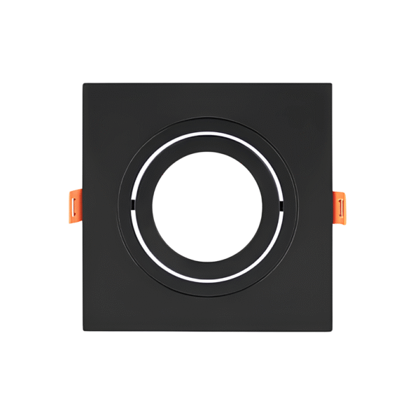 Spot de Embutir Quadrado Face Plana MR11 GU10 – Preto Opus