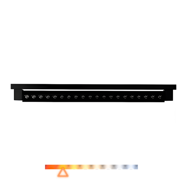 Luminária de Trilho Eletrificado FOCO Direcionável 60cm 30W 3000K 2220lm Preto - Opus