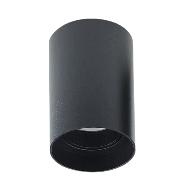 Luminária High End GU10 Redonda Preta - Bronzearte