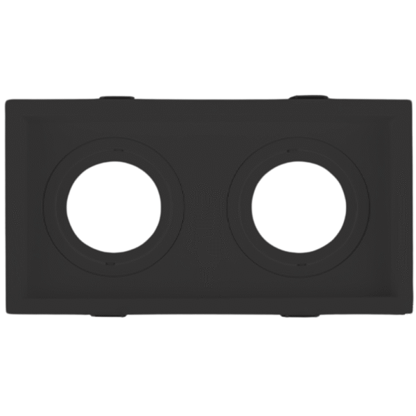 Spot Duplo de Embutir Face Recuada Direcionável PAR20 E27 – Preto - Opus