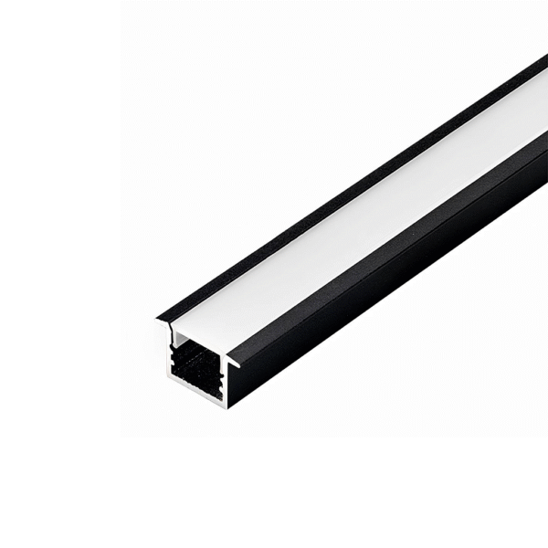 Perfil para Fita LED Slim Embutir 2m 21x10mm Preto – Opus