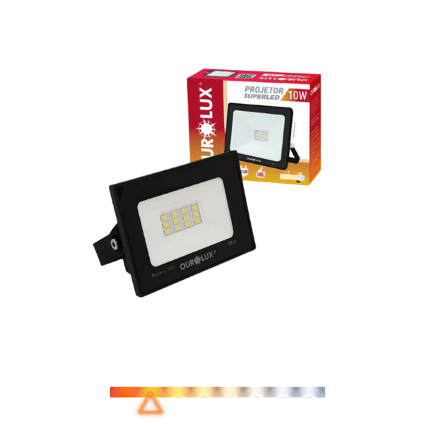 Refletor Projetor LED 10W 3000K 700lm IP65 Bivolt - Ourolux