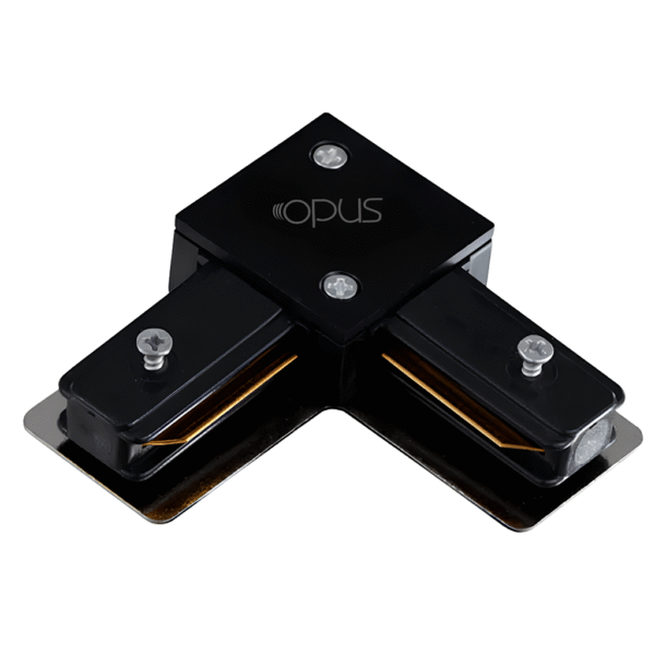 Conector L para Trilho Eletrificado Preto - Opus