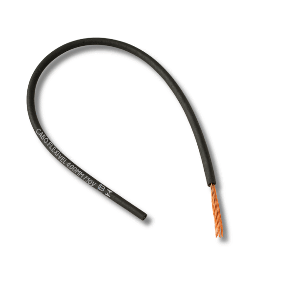 Cabo Flexível 4,00mm Preto (Cada Metro) - Ibérica