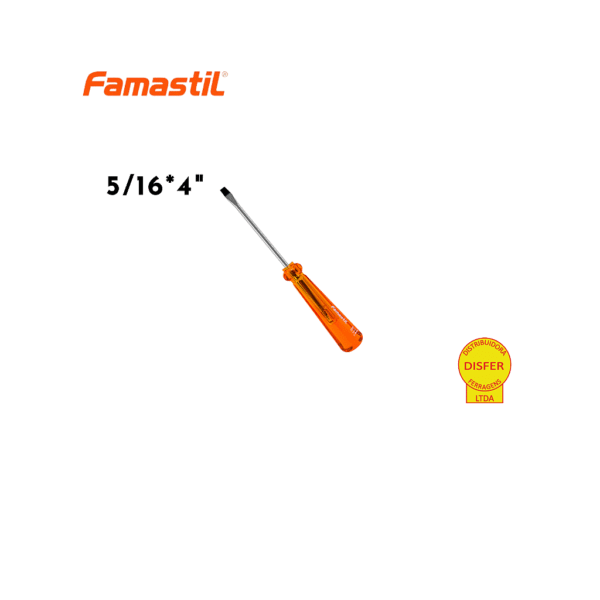 Chave de Fenda Cromo Vanádio Imantada 5/16x4" - 8x100mm - Famastil