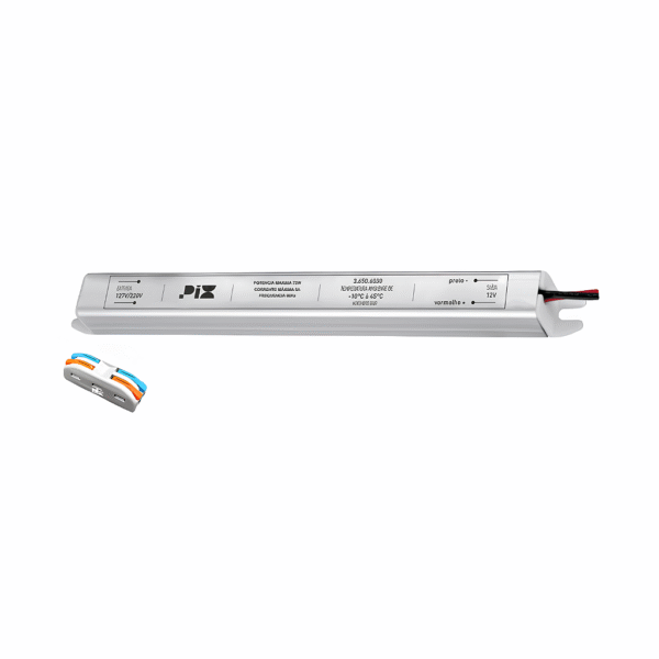 Fonte de Alimentação para Fita Led Slim 12V 6A 72W - Pix