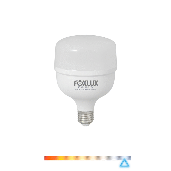 Lâmpada LED Alta Potência Bulbo 50W 6500K 4000lm Bivolt E-27 - Foxlux