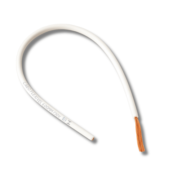 Cabo Flexível 6,00mm Branco (Cada Metro) - Ibérica