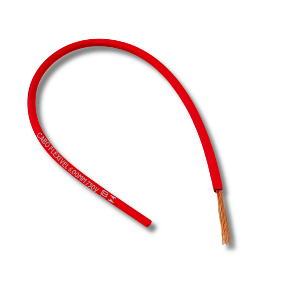 Cabo Flexível 6,00mm Vermelho (Cada Metro) - Ibérica