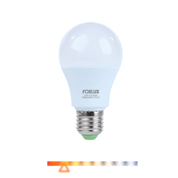 Lâmpada Bulbo LED 9W 3000K 810lm Bivolt - Foxlux
