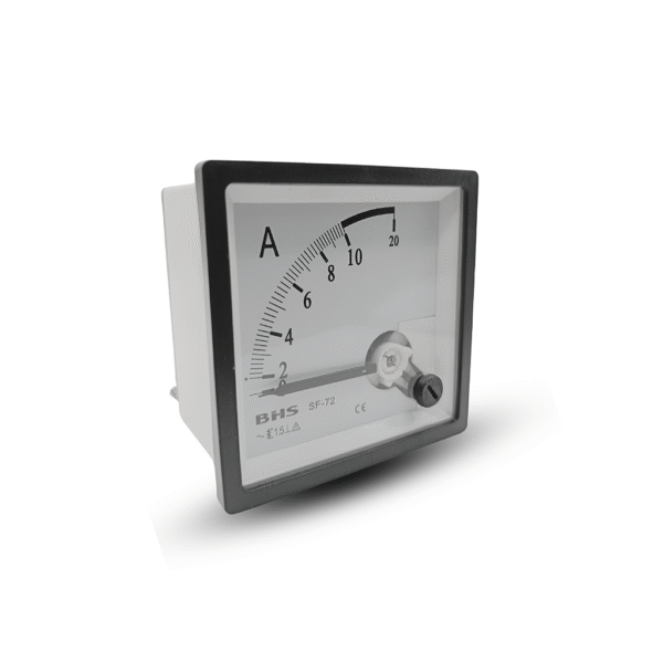 Amperímetro Analógico para Painel 72x72mm Escala 10A - BHS