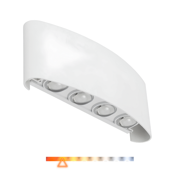 Arandela LED 8 Fachos 8W 3000K 600lm Bivolt – Embu LED