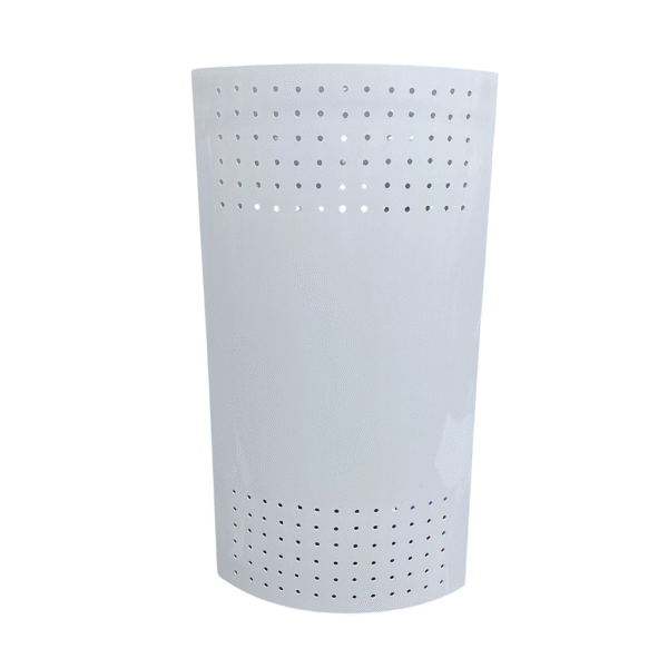 Arandela Calha Furada de Alumínio Branco 2xE27 - Lumart