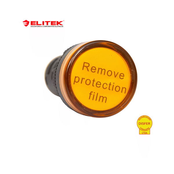 Sinaleiro 22mm com LED 24V Amarelo - Elitek