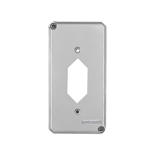 Tampa 1 Posto Tomada Vertical Br de Alumínio para Condulete 1" – Tramontina