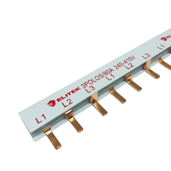Barramento Trifásico 54 Disjuntores DIN 80A - Elitek