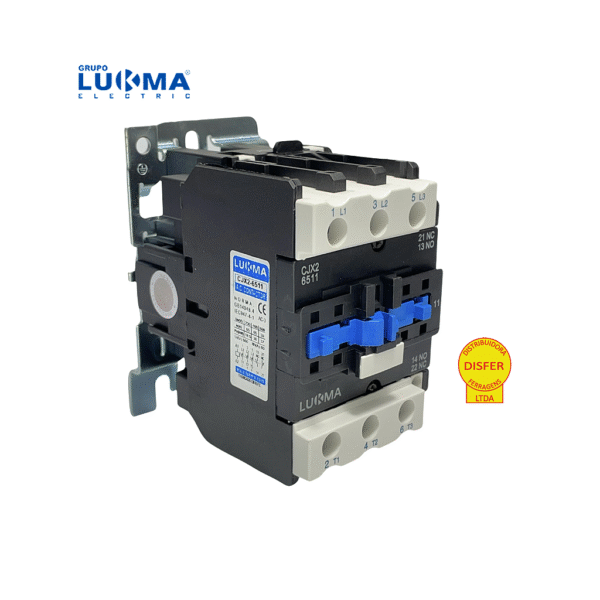 Contator NC1 Tripolar + 1NA + 1NF CJX2-6511 65A 220V - Lukma