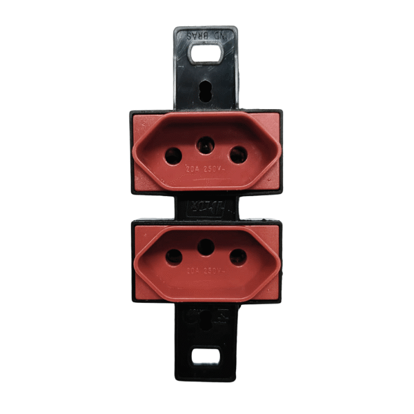 Tomada Dupla 2P+T 20A Vermelha Sem Placa para Conduletes - Blux