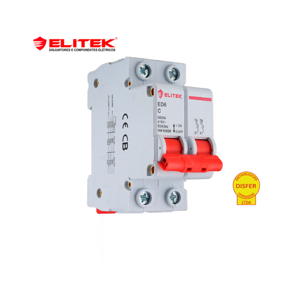 Disjuntor Bipolar DIN 10A - Elitek