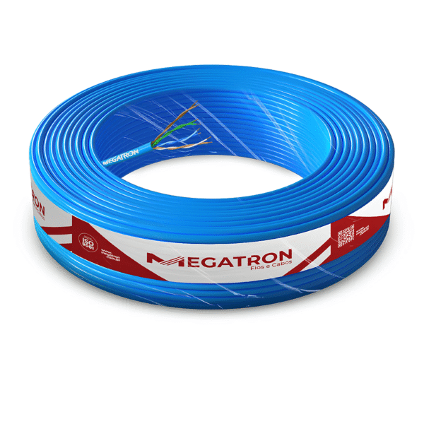 Cabo de Rede LAN 4P Cat 5e U/UTP Azul – 100 metros – Megatron