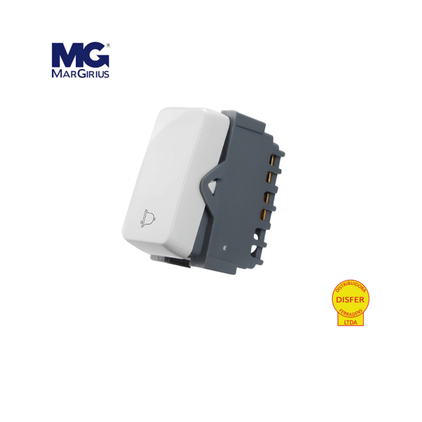 Módulo Pulsador Campainha Linha B3 Branco - Margirius