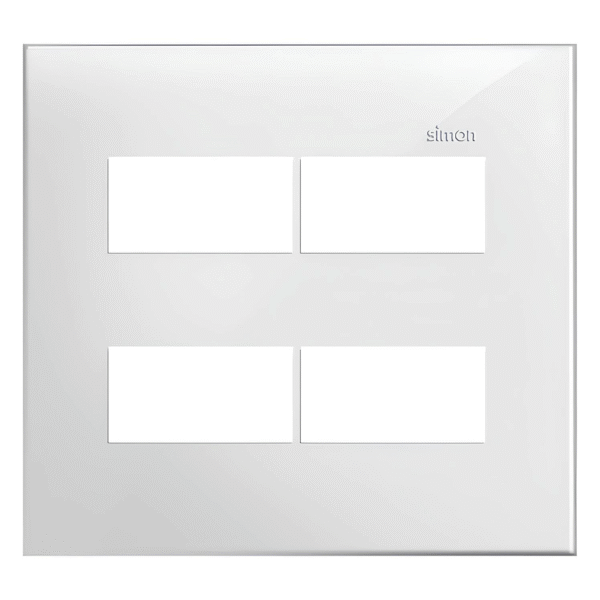 Placa 4x4 4 Postos Branca - Linha Simon 35/30