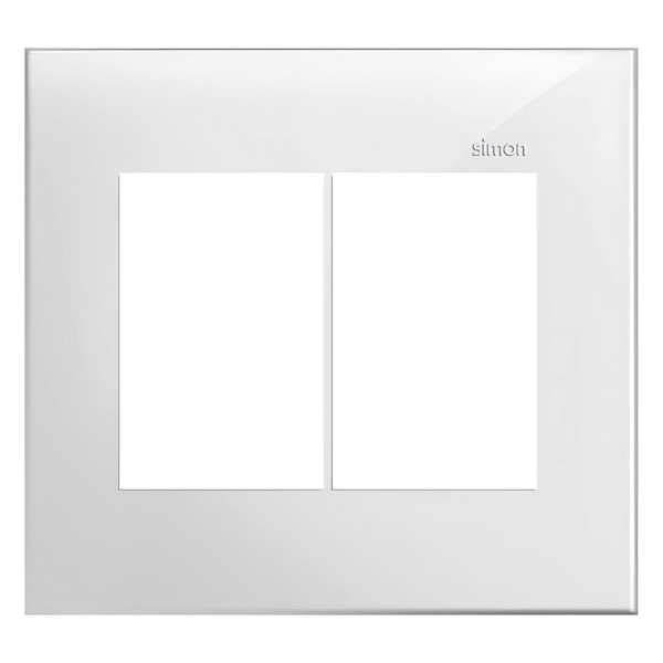 Placa 4x4 3+3 Postos Branca - Linha Simon 35/30