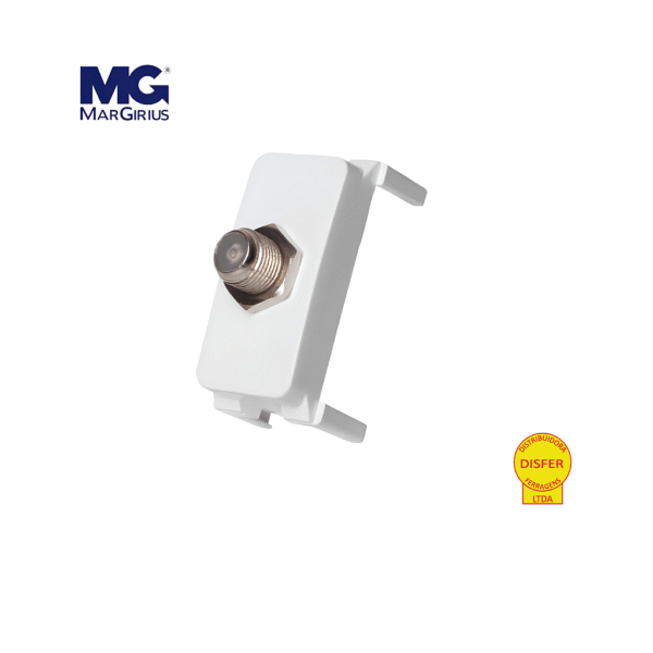 Módulo Tomada TV Coaxial Linha B3 Branca - Margirius