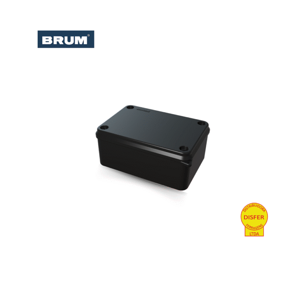 Caixa de Montagem Plástica de Sobrepor BRBO 2 12x8x5cm Preto - Brum