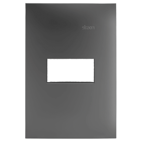 Placa 4x2 1 Posto Horizontal Grafite com Suporte - Linha Simon 30/35